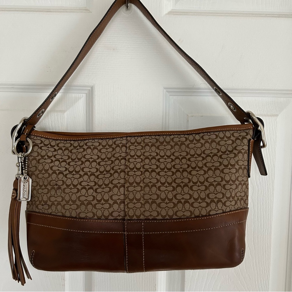 Coach Brown Signature Shoulder Bag